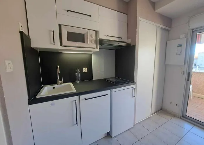 Studio Cabine avec Terrasse, Piscine et Parking Privé à Marseillan - FR-1-326-774 Apartamento Marseillan (Herault)